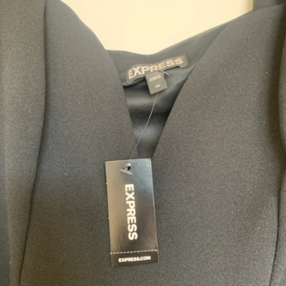 Express Black Mini Dress with Poof Long Sleeves - Picture 2 of 4